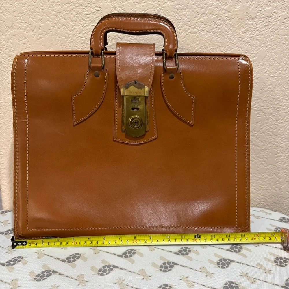 VTG‎ 1960-1970's 7oz Top Grain Cowhide Doctor Briefcase Attache Case Satchel USA